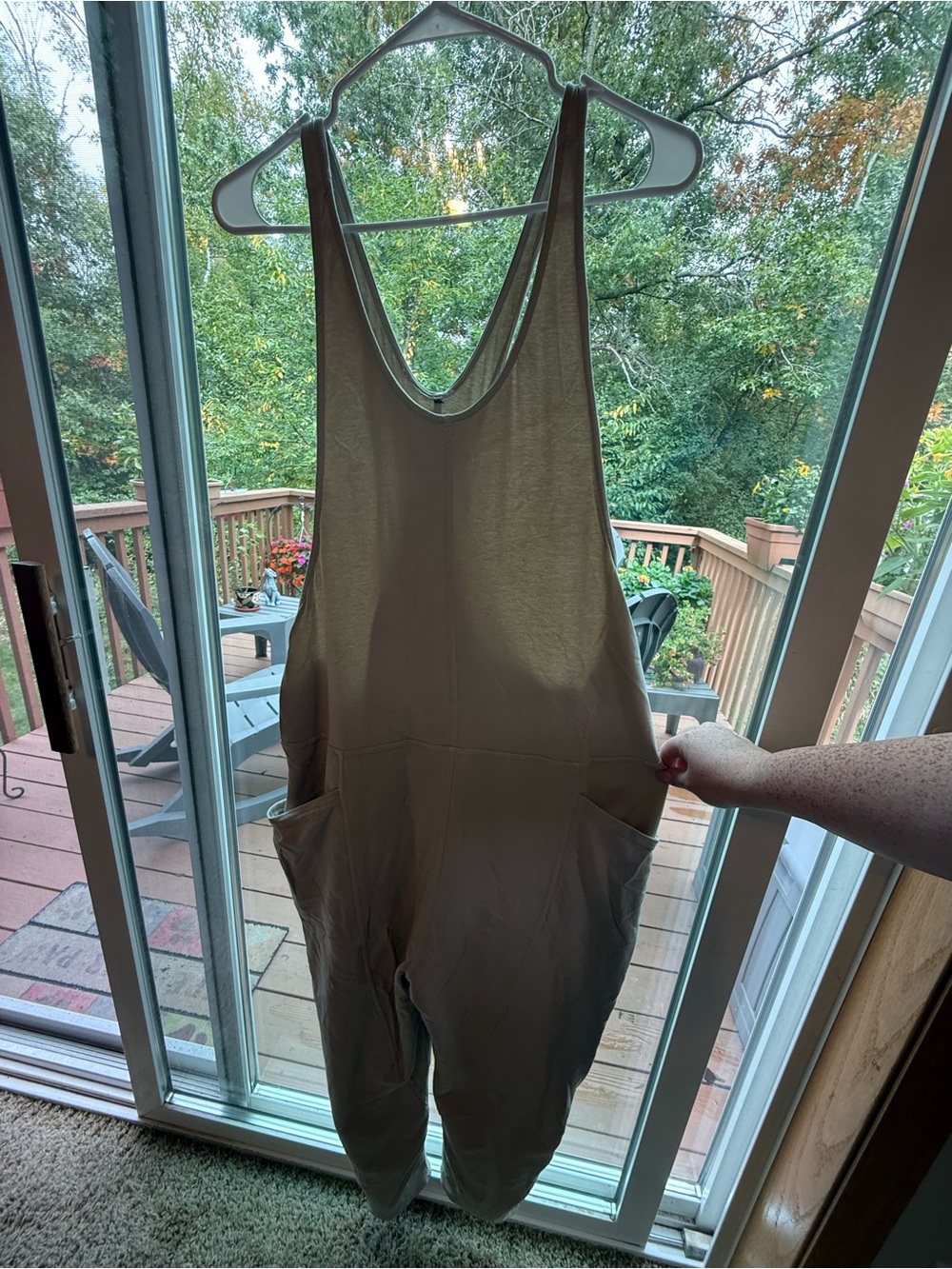 prAna Relaxed Utility Jumpsuit in Cream